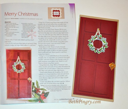 Beth Pingry Red Door Card and Magazine Page