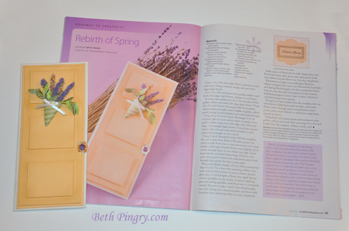 Beth Pingry Yellow Door Card and Magazine
