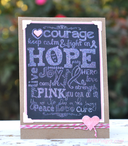 Pink October card by Beth Pingry